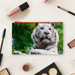 White Tiger Cosmetic Bag (Medium) from ArtsNow.com Front