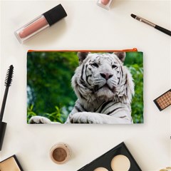 White Tiger Cosmetic Bag (Medium) from ArtsNow.com Back