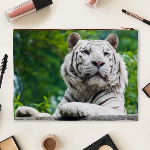White Tiger Cosmetic Bag (XL) from ArtsNow.com Back