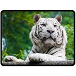 White Tiger Fleece Blanket (Large)