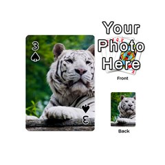 White Tiger Playing Cards 54 (Mini) from ArtsNow.com Front - Spade3
