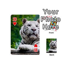 White Tiger Playing Cards 54 (Mini) from ArtsNow.com Front - Heart10