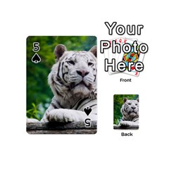 White Tiger Playing Cards 54 (Mini) from ArtsNow.com Front - Spade5