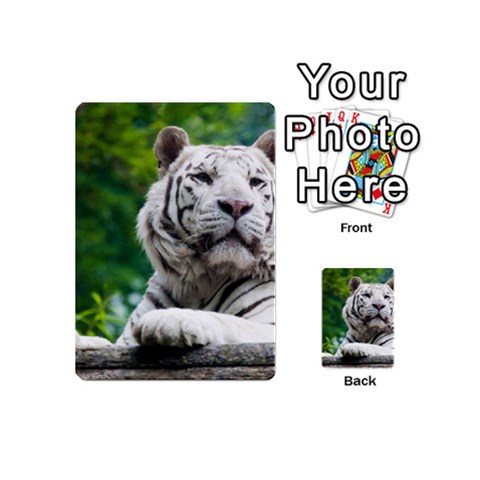 White Tiger Playing Cards 54 (Mini) from ArtsNow.com Back