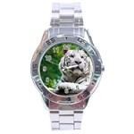 White Tiger Stainless Steel Analogue Watch