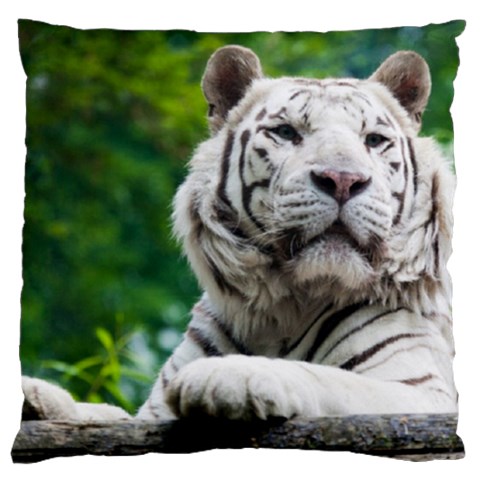 White Tiger Large Cushion Case (Two Sides) from ArtsNow.com Front