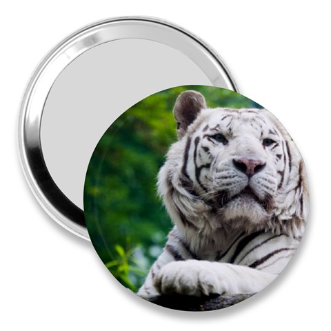 White Tiger 3  Handbag Mirror from ArtsNow.com Front