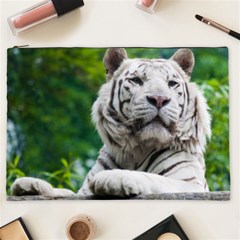 White Tiger Cosmetic Bag (XXL) from ArtsNow.com Front