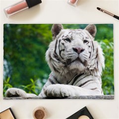 White Tiger Cosmetic Bag (XXL) from ArtsNow.com Front