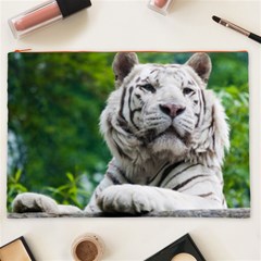 White Tiger Cosmetic Bag (XXL) from ArtsNow.com Front