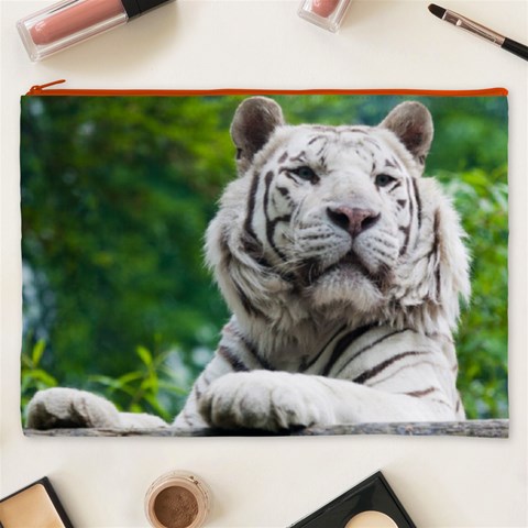 White Tiger Cosmetic Bag (XXXL) from ArtsNow.com Front