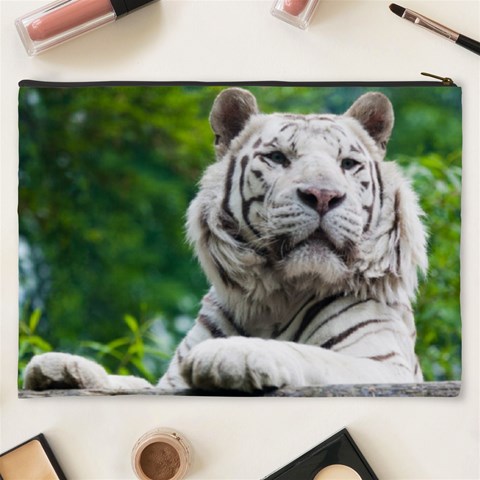 White Tiger Cosmetic Bag (XXXL) from ArtsNow.com Back