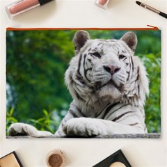 White Tiger Cosmetic Bag (XXXL) from ArtsNow.com Back