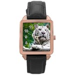White Tiger Rose Gold Leather Watch 
