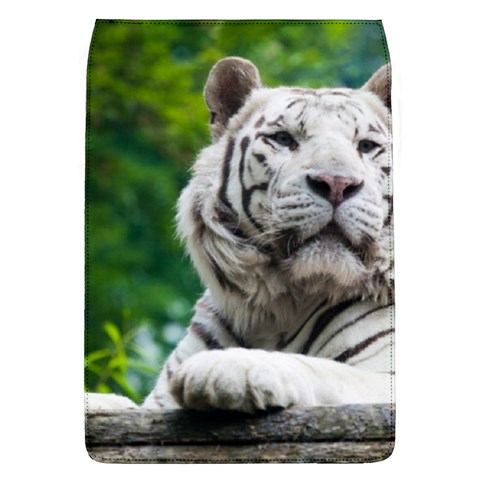 White Tiger Removable Flap Cover (L) from ArtsNow.com Front