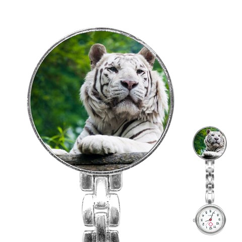 White Tiger Stainless Steel Nurses Watch from ArtsNow.com Front