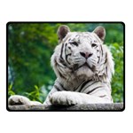 White Tiger Double Sided Fleece Blanket (Small)