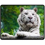 White Tiger Double Sided Fleece Blanket (Medium)