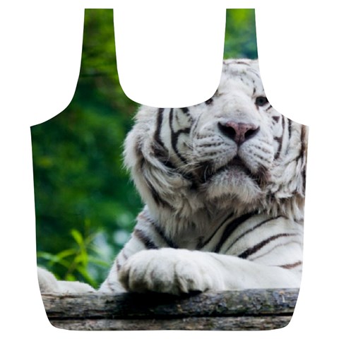 White Tiger Full Print Recycle Bag (XL) from ArtsNow.com Front