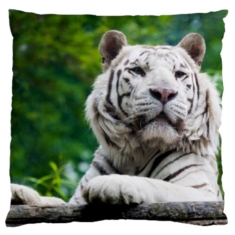White Tiger Standard Flano Cushion Case (One Side) from ArtsNow.com Front
