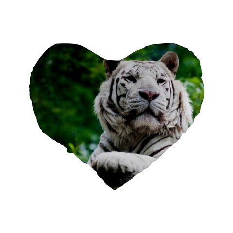 White Tiger Standard 16  Premium Flano Heart Shape Cushion  from ArtsNow.com Back