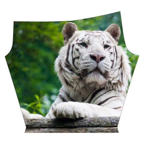 White Tiger Yoga Cropped Leggings from ArtsNow.com Left