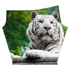 White Tiger Yoga Cropped Leggings from ArtsNow.com Left