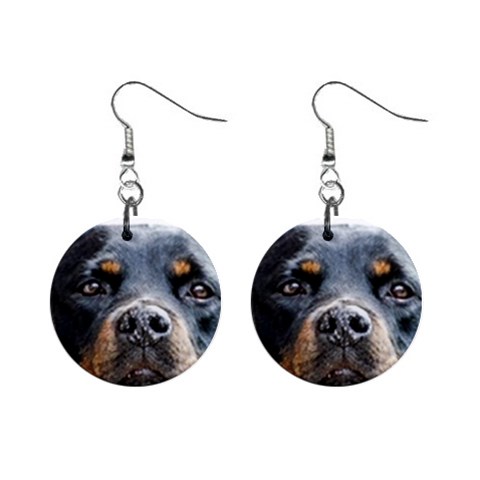 Rotwieller 1  Button Earrings from ArtsNow.com Front