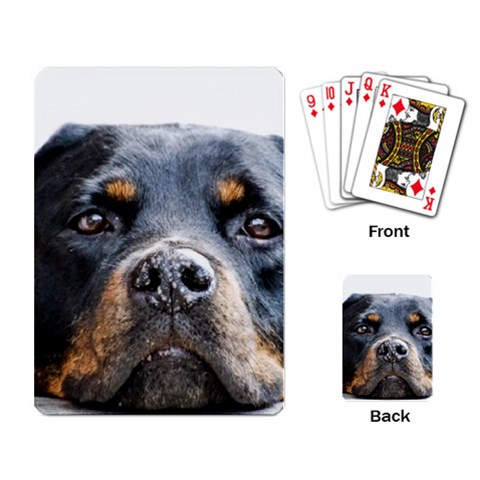 Rotwieller Playing Cards Single Design from ArtsNow.com Back
