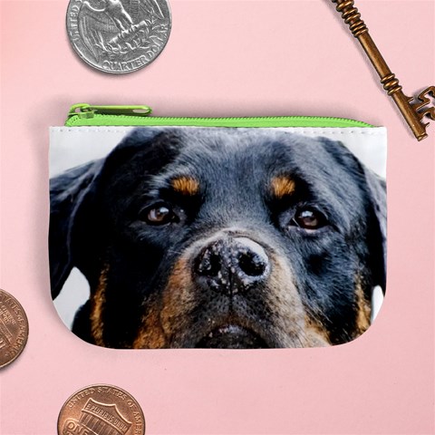 Rotwieller Mini Coin Purse from ArtsNow.com Front