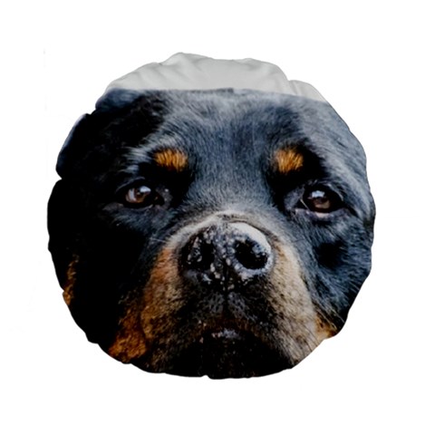 Rotwieller Standard 15  Premium Round Cushion  from ArtsNow.com Back