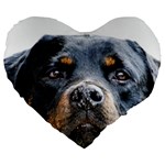 Rotwieller Large 19  Premium Heart Shape Cushion