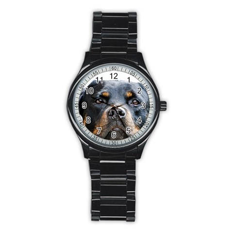 Rotwieller Stainless Steel Round Watch from ArtsNow.com Front