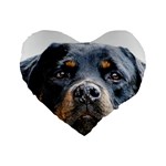 Rotwieller Standard 16  Premium Flano Heart Shape Cushion 