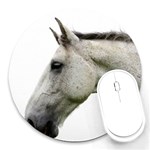 White Horse Round Mousepad