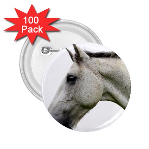 White Horse 2.25  Button (100 pack) from ArtsNow.com Front