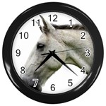 White Horse Wall Clock (Black)