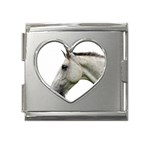 White Horse Mega Link Heart Italian Charm (18mm)