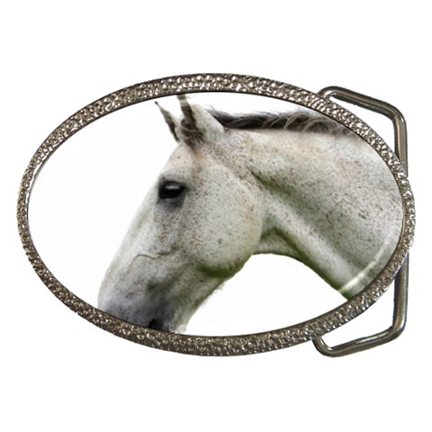 White Horse Belt Buckle from ArtsNow.com Front