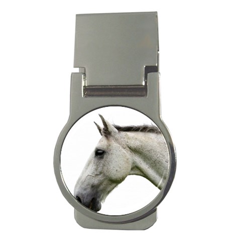 White Horse Money Clip (Round) from ArtsNow.com Front