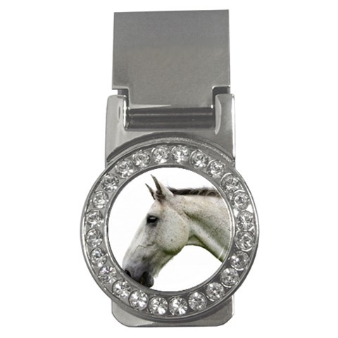 White Horse Money Clip (CZ) from ArtsNow.com Front