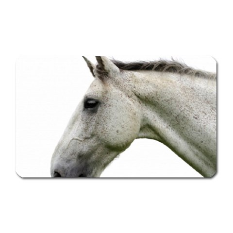 White Horse Magnet (Rectangular) from ArtsNow.com Front