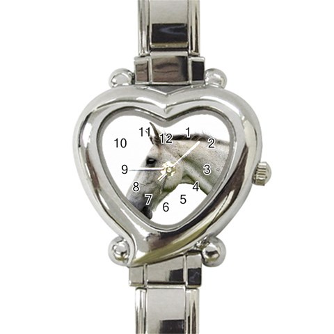 White Horse Heart Italian Charm Watch from ArtsNow.com Front