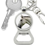 White Horse Bottle Opener Key Chain