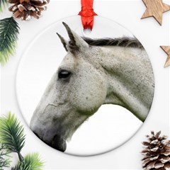 White Horse Round Ornament (Two Sides) from ArtsNow.com Back