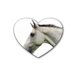 White Horse Rubber Heart Coaster (4 pack)