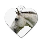 White Horse Dog Tag Heart (Two Sides)