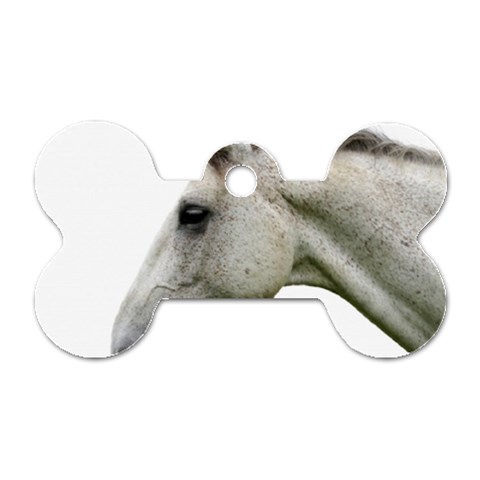 White Horse Dog Tag Bone (One Side) from ArtsNow.com Front