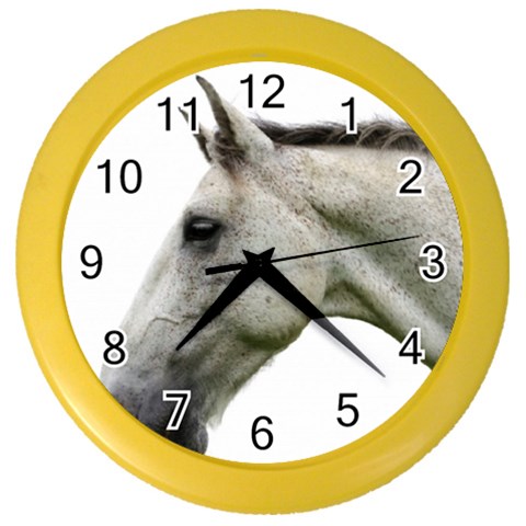White Horse Color Wall Clock from ArtsNow.com Front