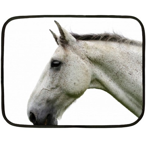 White Horse Double Sided Fleece Blanket (Mini) from ArtsNow.com 35 x27  Blanket Front
